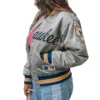 Milwaukee brewers vintage gray satin jacket