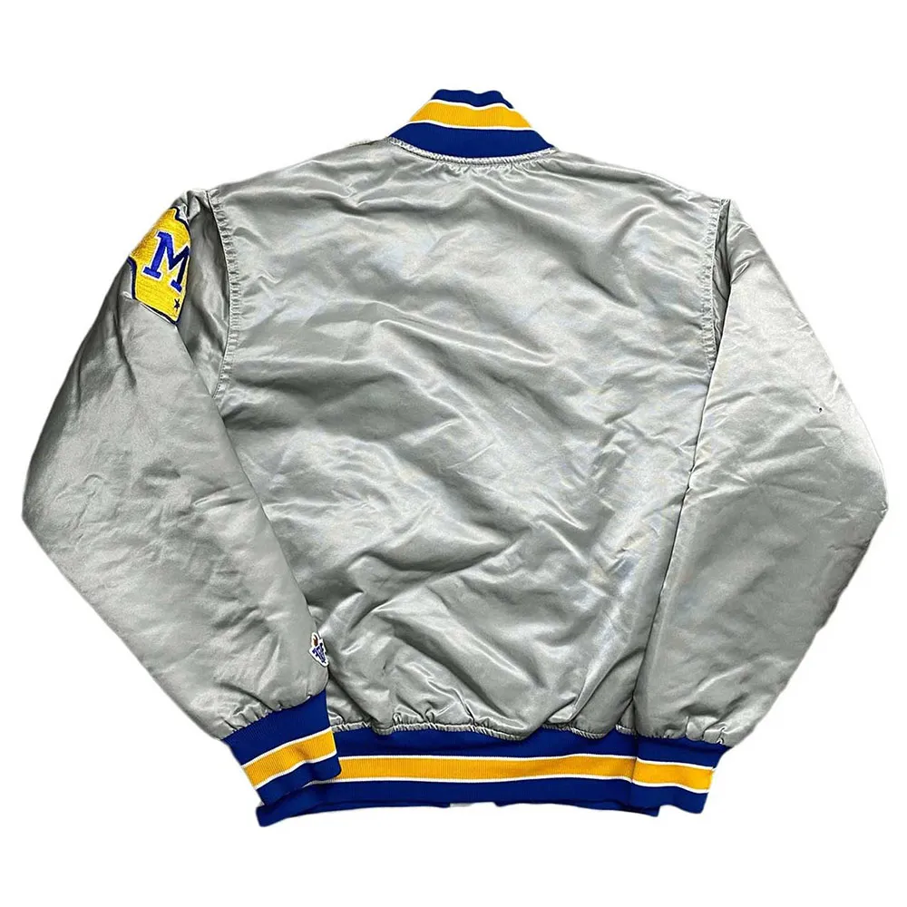 Milwaukee brewers vintage grey varsity jacket