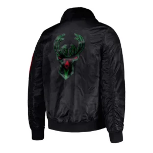Milwaukee bucks black history month bomber jacket