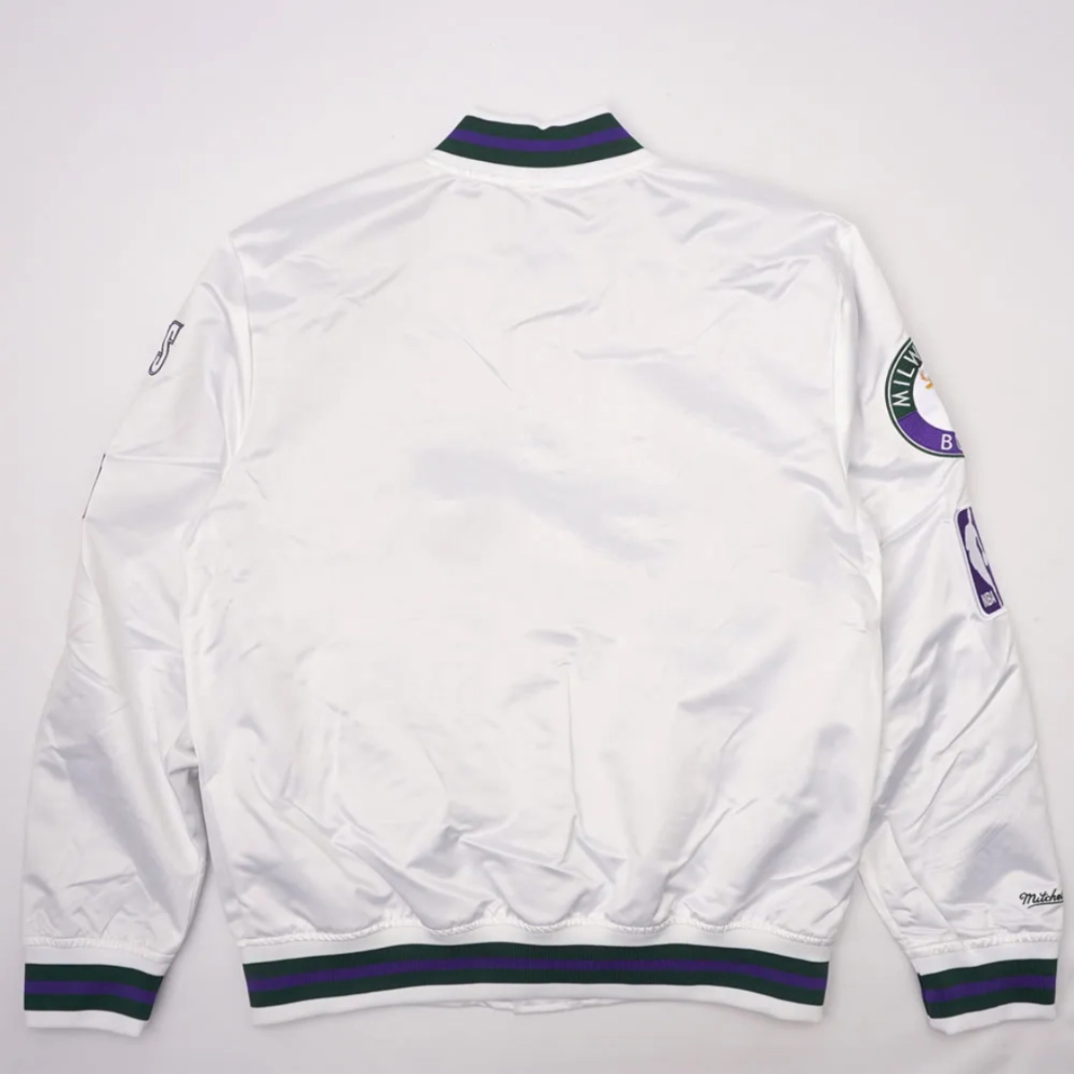 Milwaukee bucks city collection white varsity jacket