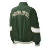 Milwaukee bucks crinkle pinnacle green satin jacket