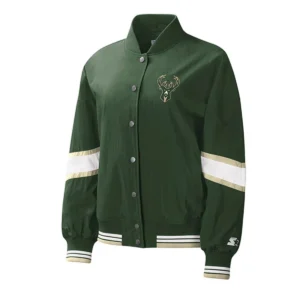 Milwaukee bucks crinkle pinnacle jacket