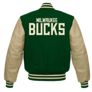 Milwaukee bucks letterman wool leather varsity jacket 1 1