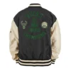 Milwaukee bucks ma 1 full zip black cream bomber jacket