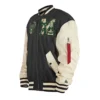 Milwaukee bucks ma 1 full zip black satin jacket