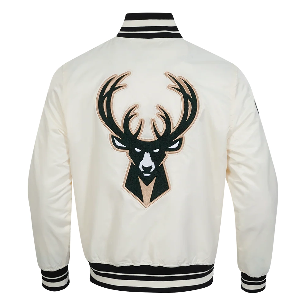 Milwaukee bucks retro classic full snap cream jacket