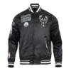 Milwaukee bucks retro classic full snap satin jacket