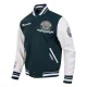 Milwaukee bucks team badge green white varsity jacket