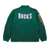 Milwaukee bucks vintage logo satin bomber jacket