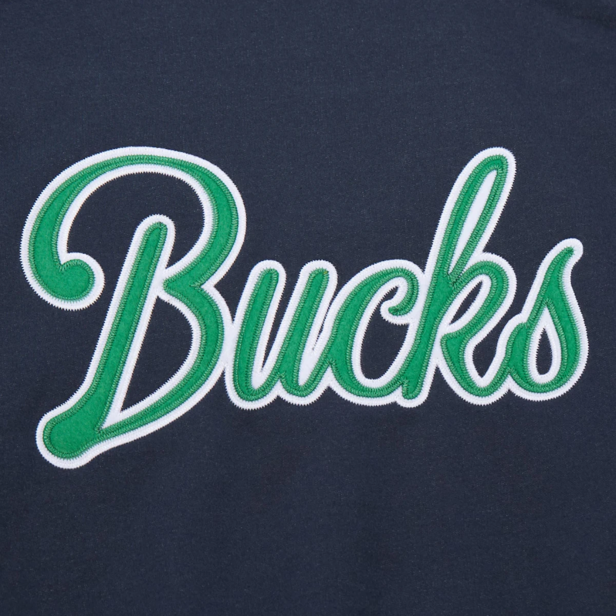 Milwaukee bucks washed navy fleece varsity jacket