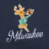Milwaukee bucks washed navy varsity jacket