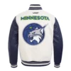 Minnesota lynx retro classic white and black varsity jacket