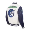 Minnesota lynx retro classic wool and leather varsity jacket