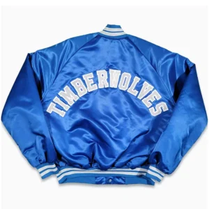 Minnesota timberwolves 80s vintage satin jacket