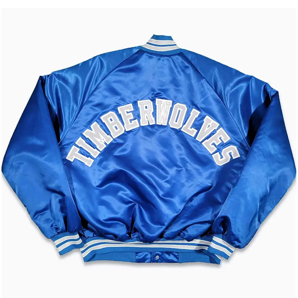Minnesota timberwolves 80s vintage satin jacket