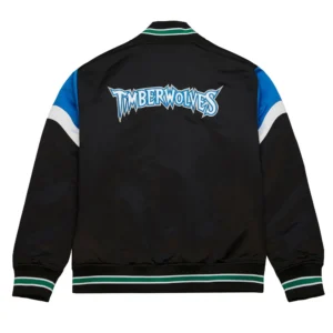 Minnesota timberwolves cooperstown heavyweight black jacket