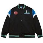 Minnesota Timberwolves Cooperstown Heavyweight Black Satin Jacket