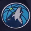 Minnesota timberwolves pro standard mashup wool and leather varsity jacket 8