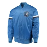 Minnesota Timberwolves The Champ Blue Satin Jacket