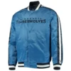 Minnesota timberwolves the offensive satin varsity jacket blue