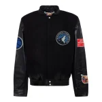 Minnesota Timberwolves Wool/Leather Jacket