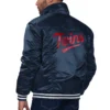 Minnesota twins silver tab satin trucker varsity navy jacket 1 1