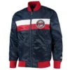 Minnesota twins the ambassador satin varsity jacket navy 2