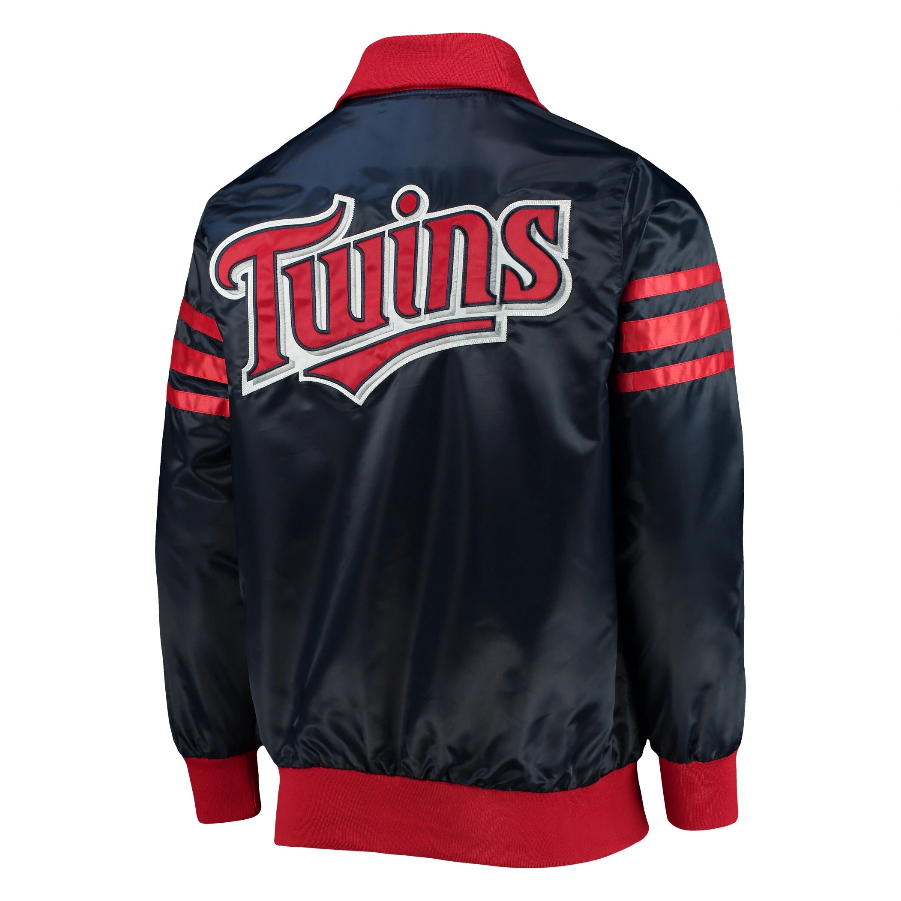 Minnesota twins the captain ii satin varsity jacket navy 2