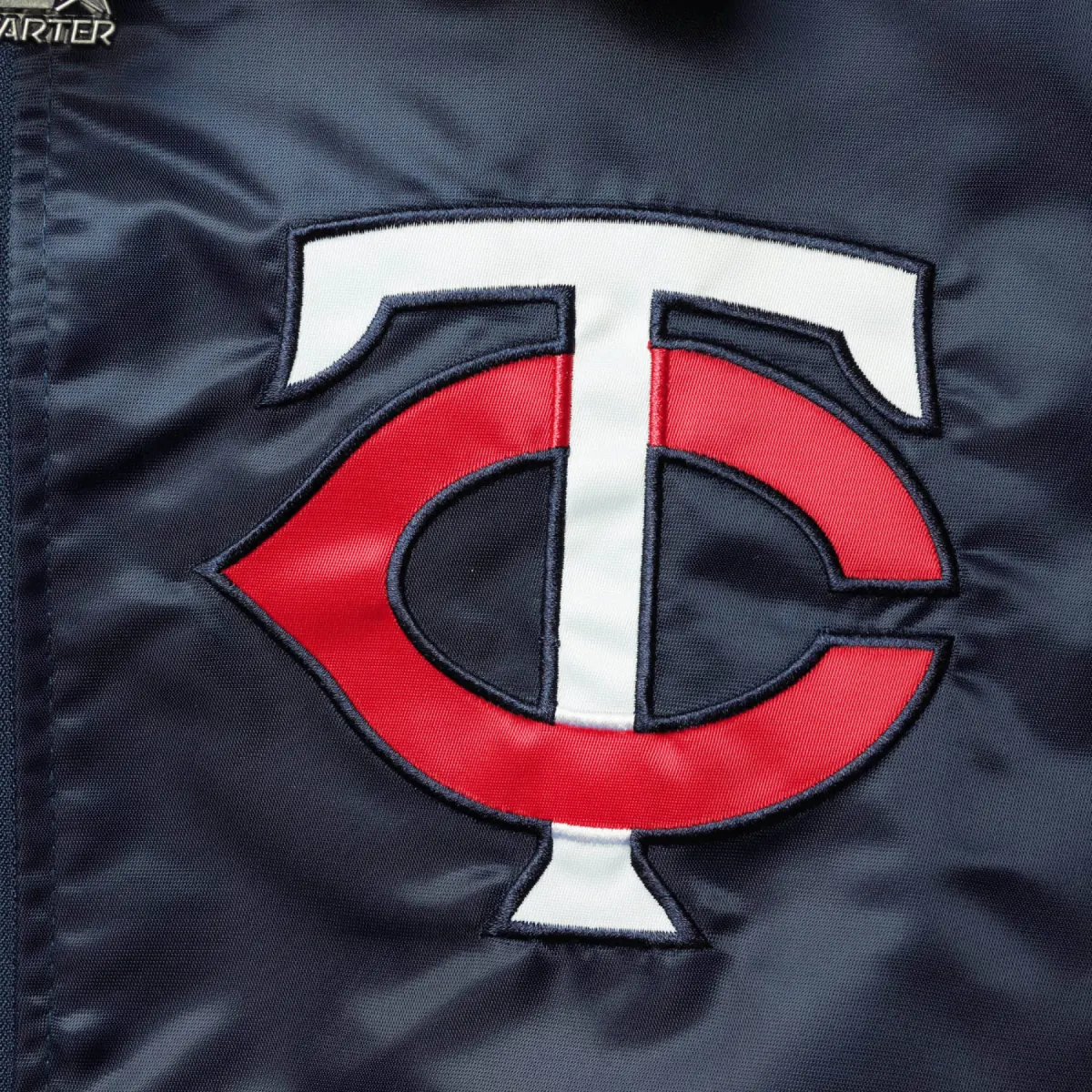 Minnesota twins the captain ii satin varsity jacket navy 3