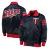 Minnesota twins the captain ii satin varsity jacket navy 4