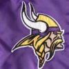 Minnesota vikings prime time full snap satin varsity jacket purple