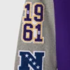 Minnesota vikings purple grey full snap wool team logo