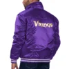 Minnesota vikings silver tab trucker satin varsity jacket purple 1 1