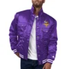 Minnesota vikings silver tab trucker satin varsity jacket purple 1