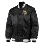 Minnesota Vikings Locker Room Black Satin Jacket