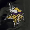 Minnesota vikings starter locker room satin varsity full snap jacket black 3