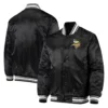 Minnesota vikings starter locker room satin varsity full snap jacket black 4