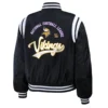 Minnesota vikings wear by erin andrews womens bomber jacket black 2