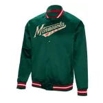 Minnesota Wild Lightweight Green Satin Jacket