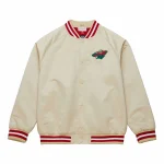 Minnesota Wild Lightweight Satin Full-Snap White Jacket