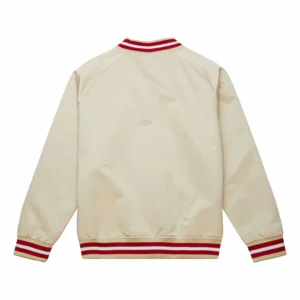 Minnesota wild raglan full snap satin varsity jacket 2