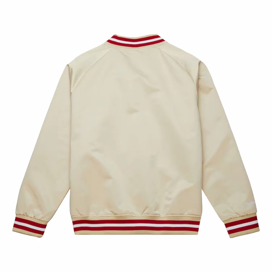 Minnesota wild raglan full snap satin varsity jacket 2