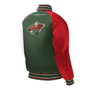 Minnesota wild youth green varsity jacket