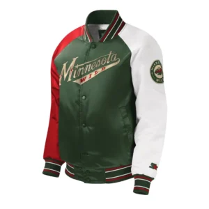 Minnesota wild youth satin jacket