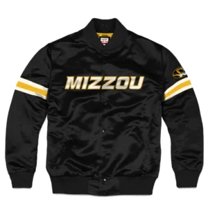 Missouri tigers full snap bomber varsity jacket black 1