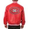 Montreal canadiens full real leather varsity jacket red 1 1