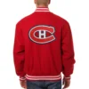Montreal canadiens one color wool varsity jacket red 1 1