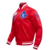 Montreal canadiens retro classic full snap satin varsity jacket red 2