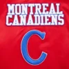 Montreal canadiens retro classic full snap satin varsity jacket red 8