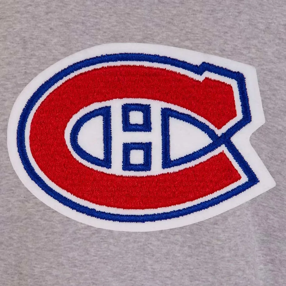 Montreal canadiens two tone gray wool varsity jacket